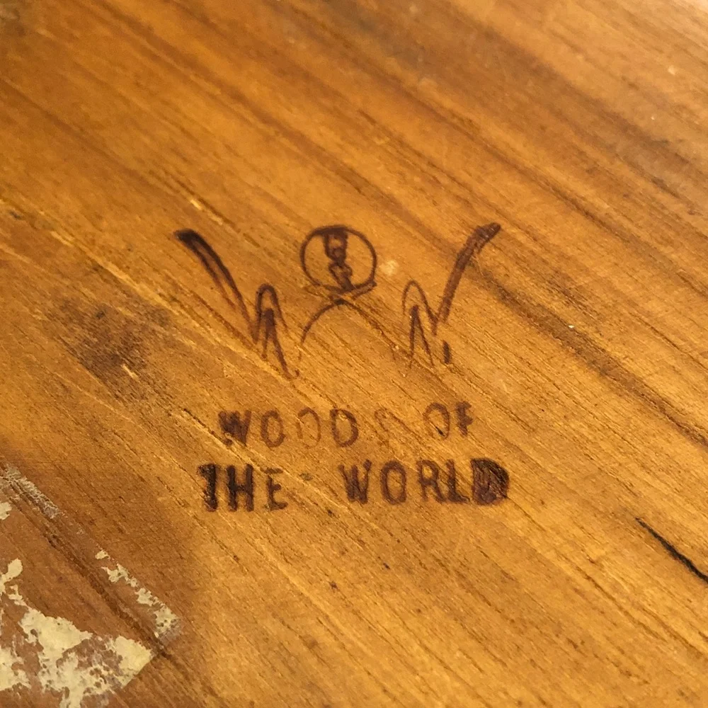 MCM Wood of the World Hand Carved Wood Leaf Tray - Picture 2 of 12